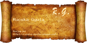 Rucska Gyula névjegykártya